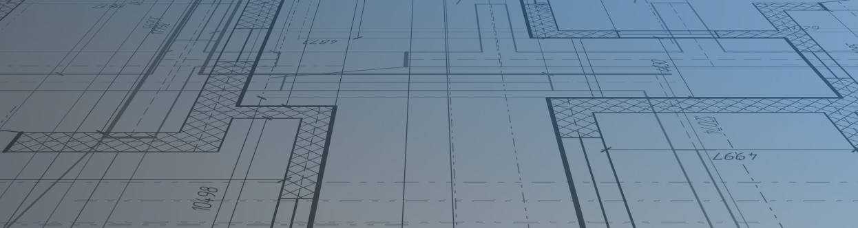 Close-up of a blueprint of a building